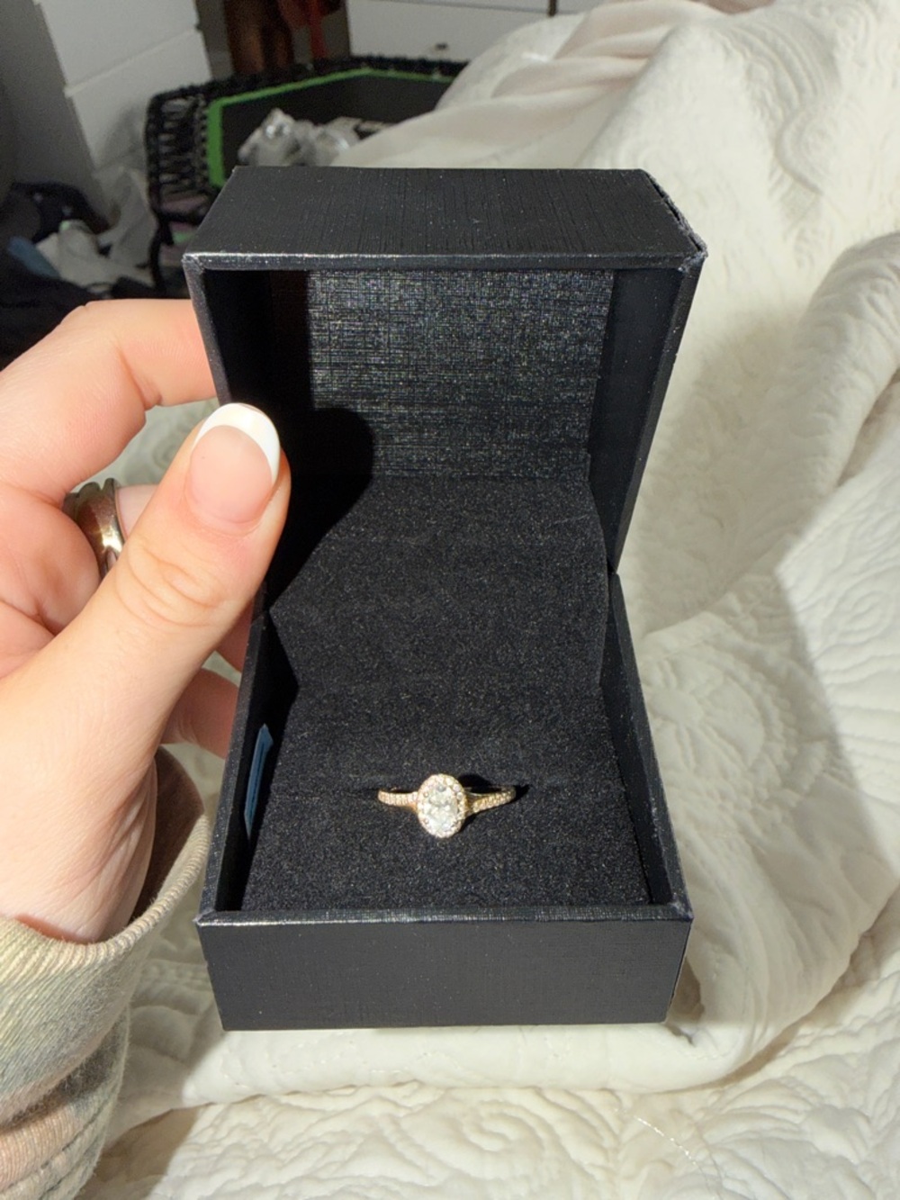 Kay Jewelers 14k Yellow Gold Hidden Halo Promise Ring